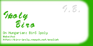 ipoly biro business card